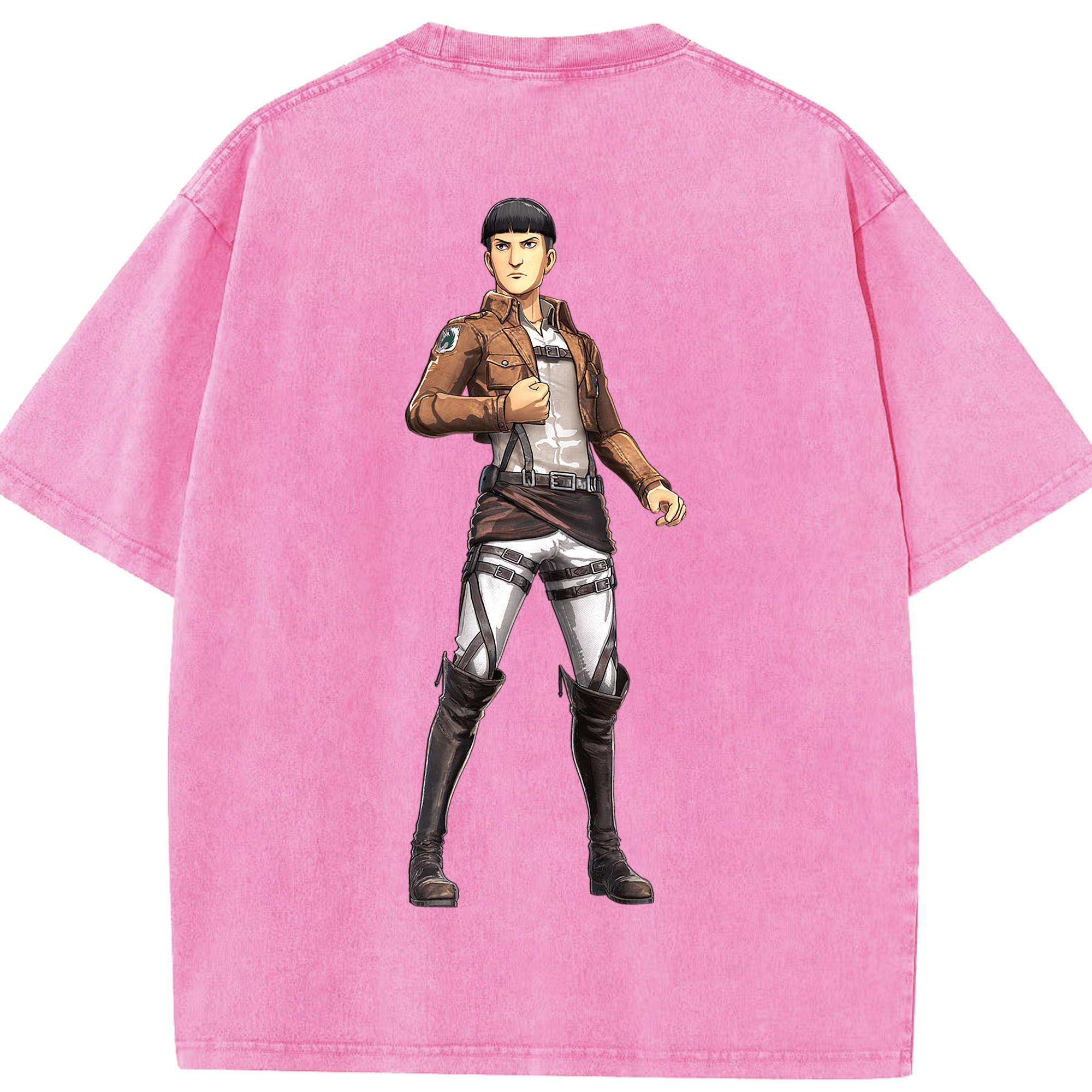 （画像用） 進撃の巨人 Attack on Titan 綿100% ヴィンテージ風 半袖Tシャツ（背面プリント）